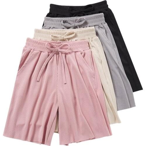 Girls Casual Shorts Outer Wear 2021 Summer Outfits Childrens All-Match Youth Five-point Wide-leg Pants Girls Home Loose Pants