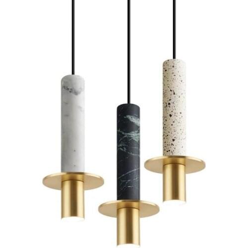 Berth lamp ins web celebrity droplight a buffet restaurant light lamp post-modern luxury marble lamps and lanterns