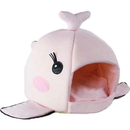 Cute Whale-shaped Pet’s Nest Four-season General Kennel or Cat Nest Small Dog Soft Sleeping Bag