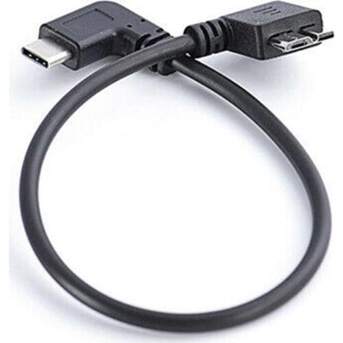 Angle 90 Degree USB3.1 Type-C to USB 3.0 Micro B Cable 5Gbps Data Connector Adapter For Hard Drive Cell phone PC OTG C Type