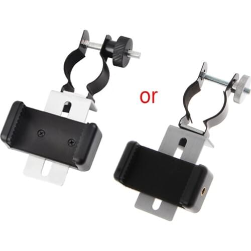 Universal Black Mobile Phone Adapter Clip Bracket Holder Mount for Microscope Telescope
