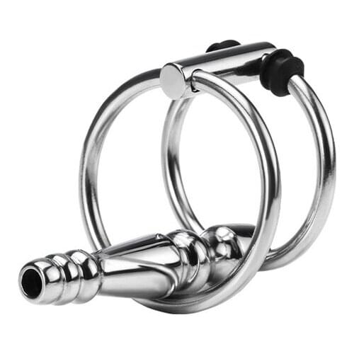 Smooth Steel Urethral Plug Catheter with Cock Ring Penis Urinary Plug Sex Toy Adult Game Male Urethra Stopper Stimulate Dilator