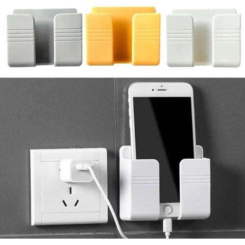 Remote Control Storage Box Wall Mounted Storage Organizer for Air Conditioning TV Mobile Phone Holder Power Plug Charging Stand