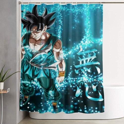 Anime Ball Super Goku Ultra Instinct Polyester Shower Curtain