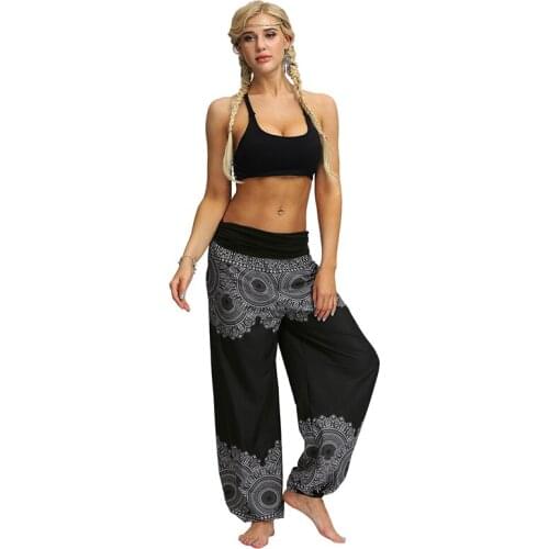 Womens Yoga Loose Long Pants Knickerbockers Sports Wide Trousers for Women Casual Elastic Sports Beam Feet Wide Leg Pants