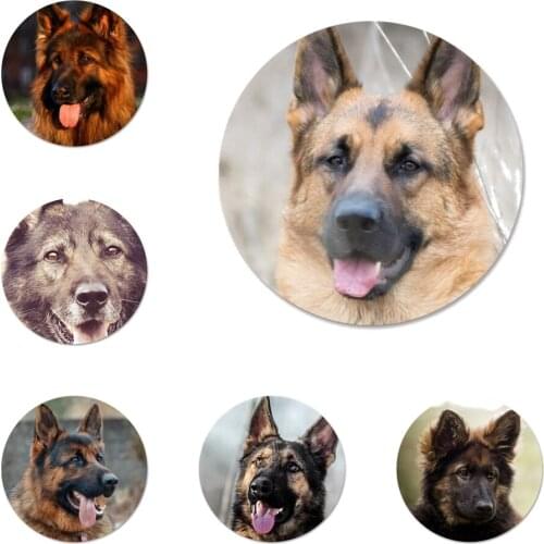 German shepherd dog Icons Pins Badge Decoration Brooches Metal Badges For Clothes Backpack Decoration 58mm