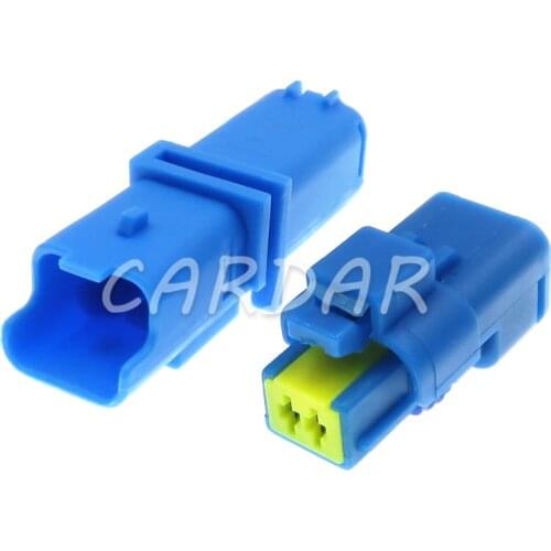 1 Set 2 Pin Cable Automotive Connector Waterproof Sealed Plug For Peugeot Citroen