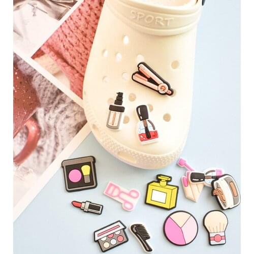 1 Piece of Cosmetics Fashion Shoes Charm Foundation Box Lipstick Perfume Shoe Accessories Decoration