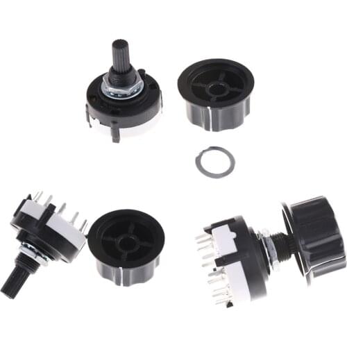 1pc RS26 1 Pole Position 12 Selectable Band Rotary Channel Selector Switch Single Deck Rotary Switch Band Selector