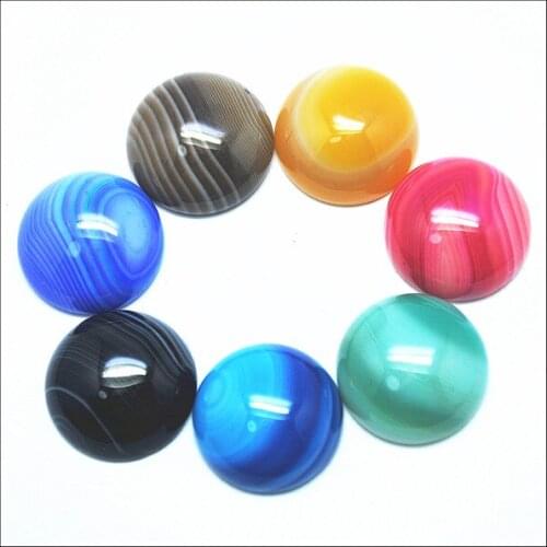 10pcs Nature semi precious stone cabochons round shape no drilled hole natural stone CABS Very good quality size 16mm