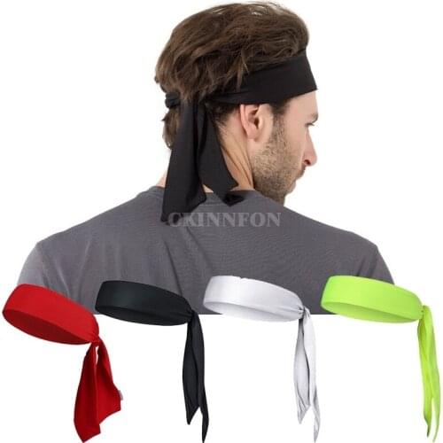 100Pcs/Lot Fitness Headband Outside Sport Gym Cool Bandanas Unisex Antiperspirant Absorb Sweat Headband Yoga Hair Bands