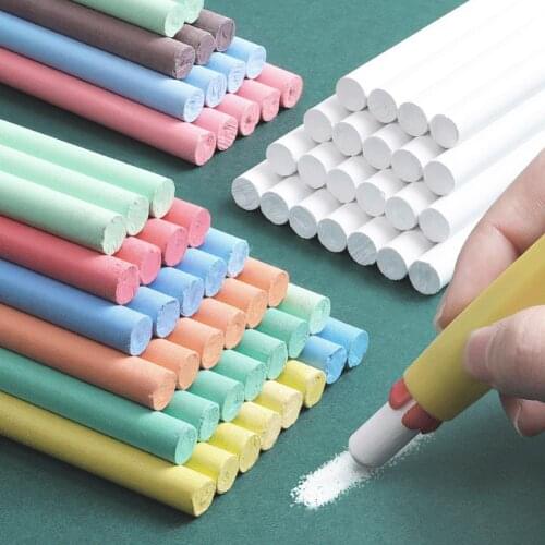 12 Sticks Non-dust Chalks Sticks Dustless Chalk Pen Drawing Chalks For Blackboard Art Chalk School Supplies tizas escola