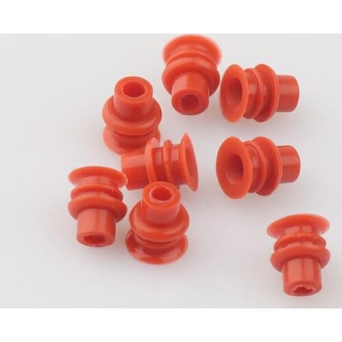 200/500/1000 Pcs 2.2mm Car Connector Red Rubber Seal Ring Seal Coil Wire Harness Rubber Plug For Waterproof Connector Plug