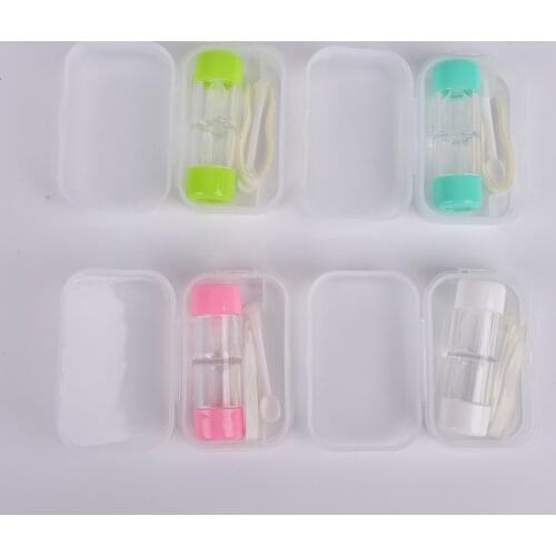 3Pcs/set Small Lovely Portable Contact Lens Travel Eyewear Case Bag Box Container Holder