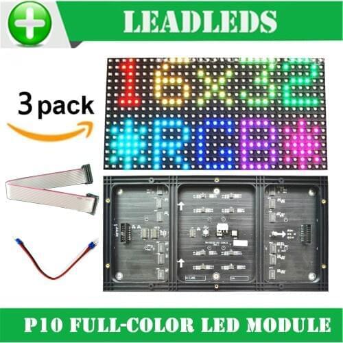 3PCS P10 led module full color rgb 1/8 scan 320*160mm smd 3 in 1 Indoor p10mm Led sign module For Advertising LED Display Board