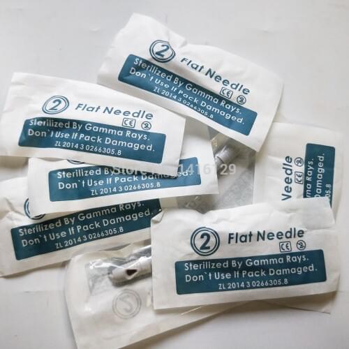 50pcs Permanent Makeup 2 Flat Liberty Cartridge Tattoo Needles For Digital Liberty Tattoo Machine