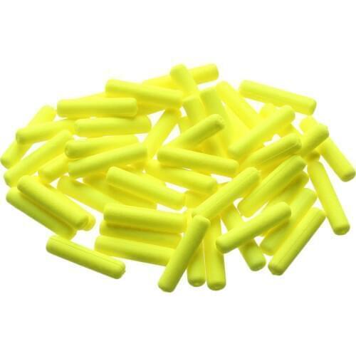 50pcs/bag Cylinder Foam Floats Ball Fishing Float Beads Bobber Floating Foam Oval Indicator Bottom Stoppers Fish Accessories