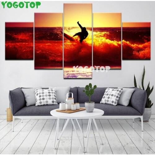 Diamond painting Full Square Round Drill sea Sunset surfing DIY 5d painting diamond embroidery for room decor New arrival ML1597