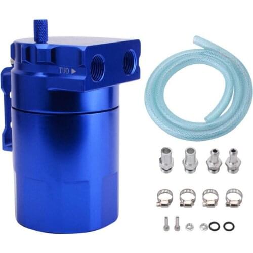 Universal Car Oil Catch Can Kit Reservoir Fuel Tank 300ml Auto Aluminum Parts