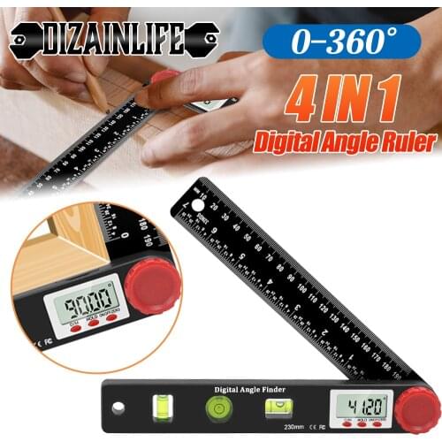 Digital Protractor Angle Ruler Finder Inclinometer Woodworking Electronic Goniometer Protractor Level Ruler Angle Scale Detector