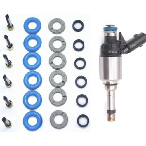 6Sets GDI Fuel Injector Repair Kits For Hyundai Kia 1.5 16V Engine Part #35310-3CFA0 0261500096 Free Shipping For AY-RKG905