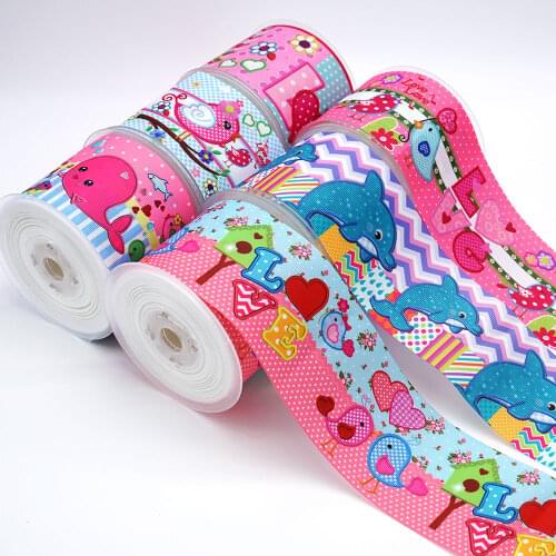 DIY Cartoon Animal Printed Grosgrain Ribbon For Craft Supplies Sewing Accessories 5 Yards, Planar Resins Mold 10 Pieces. 46738