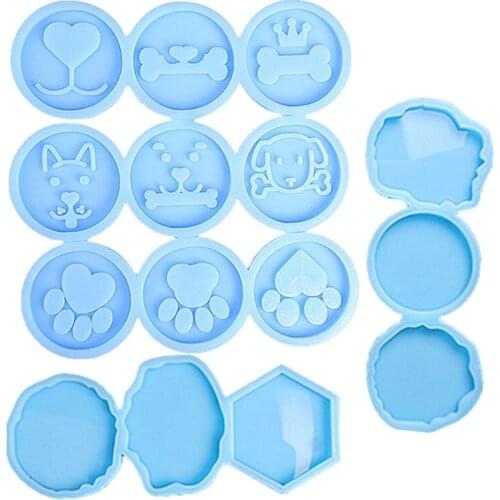 Phone Grip Mold Epoxy Resin On Top Mold Kit 15 Cavity Silicone Irregular Round Mount Phone Holder Stand Molds Craft Tool LXAE