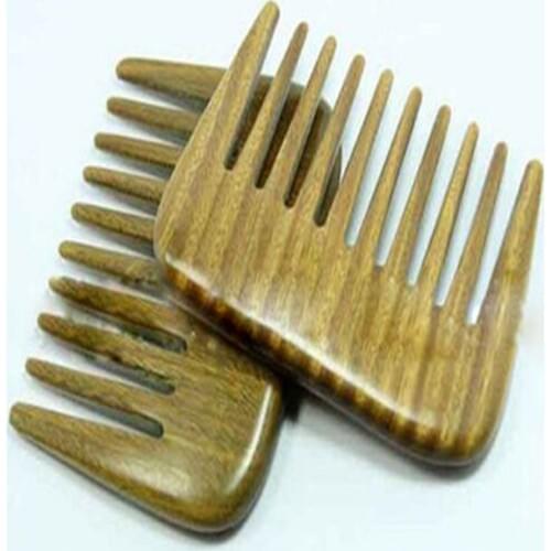 Pure Handmade Wide Wood Comb Designer Professional Health Care Massage Wooden Small Green Sandalwood Hair Combs for Gift -15