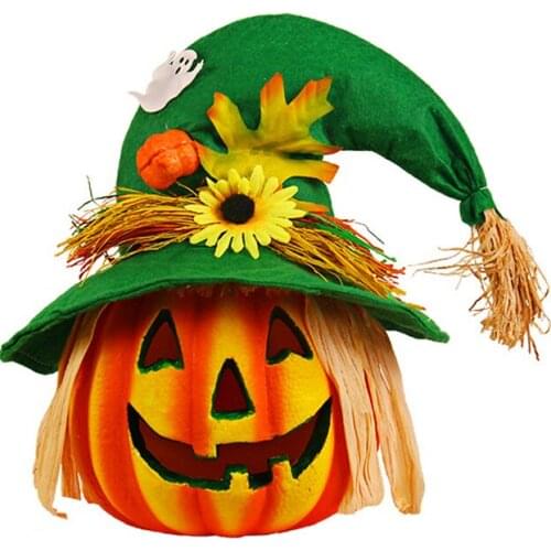 Halloween LED Pumpkin Lantern Decoration LED Pumpkin Lantern ，Creative Halloween Decoration， Family Party Pumpkin Lantern Orange