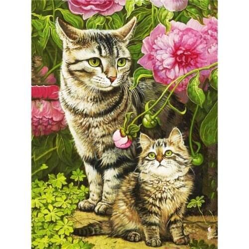 YI BRIGHT 5D Diy Diamond Painting Cross Stitch Kit Diamond Mosaic Embroidery "Cat" Painting Square/Round Drill Gift