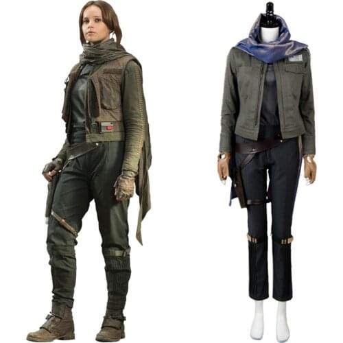 Rogue One A Wars Story Jyn Erso Cosplay Stardust Outfit Costume Full Set Uniform Halloween Carnival For Women