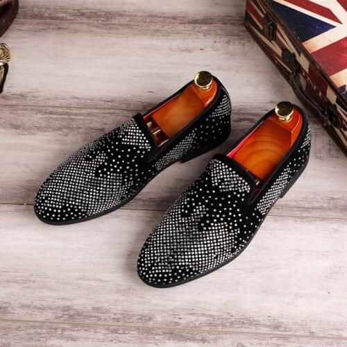 Summer Autumn New British Trend Casual Men Shoes Black High Quality Flats Formal Dress Leather Shoes Designer Business Loafers