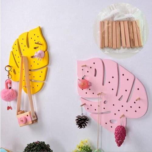 Hole Plate Wall Storage Rack Plastic Hole Board Storage Shelf with 10 Hooks