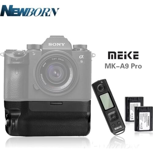Meike MK-A9 Pro Battery Handle Hand Grip Vertical as VGC3EM For Sony Alpha A9 A7R III A7RIII + 2.4GHz Remote Control+2x NP-FZ100