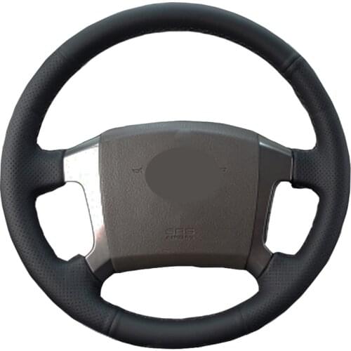 Hand Sew Car Steering Wheel Cover Leather Suede Wrap Volant For Kia Sorento 2004 2005 2006 2007 2008 Funda Volante Car Styling