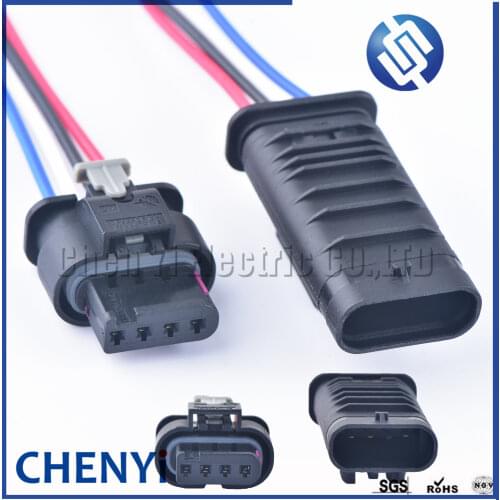 4 pin Tyco AMP waterproof auto cable connector plug 1718657-1 Weichai autonomous water temperature sensor plug for VW Audi wires