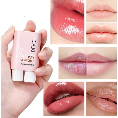 Lip Plumper Pink And White 2-Tube For Dry Lips Reduce Fine Line Lip Enhancer Moisturizing Hydrating Lip Gloss Lip Balm