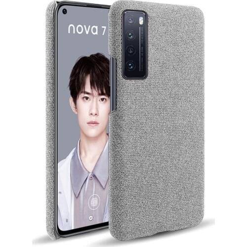Cloth Cases For Huawei Nova 7 5G Case Slim Retro Cloth Hard Phone Cover For Huawei Nova 7 Nova7 Nova 7 SE 7Pro Coque Capa