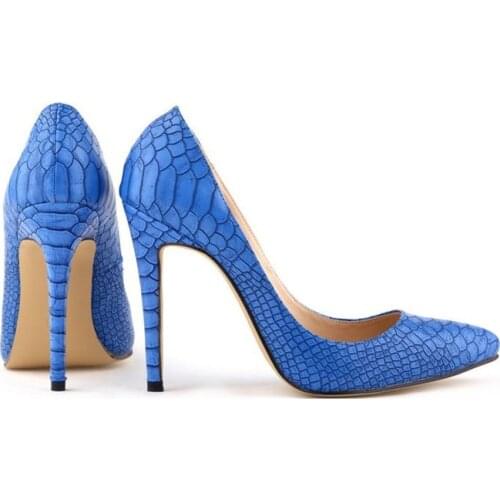 Snakeskin & Aligator Grain Classics Pumps Super High Heels(11cm) Thin Heel Shoes Womens Fashion Shoes PU 9 Colors Size: 35--42