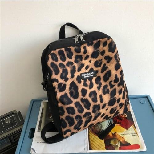 Cow Leopard print bag mini backpacks women rugzak mochila antirrobo mujer Multifunction shoulder bag packs for girls rucksack