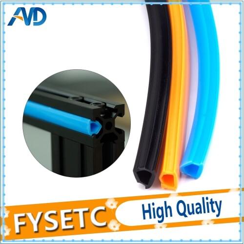 1meter Black/Orange/Blue 6mm Flat Seal 2020 Aluminum Profile Slot Cover Panel Holder For CR-10 CNC C-Beam Machine DIY