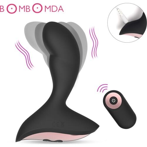 10 Speeds Vibrating Prostate Massager Remote Control Anal Vibrator Silicone Butt Plug Anus Stimulator Sex Toys for Men Male Gay