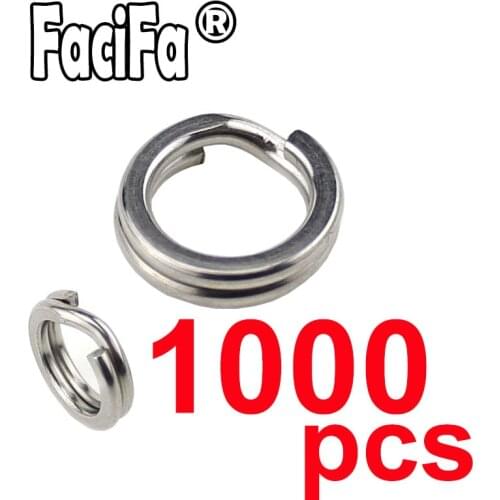 1000pcs Stainless Steel Split Ring Diameter 2mm to 12mm Heavy Duty Fishing Double Ring Connector Fishing Accessories