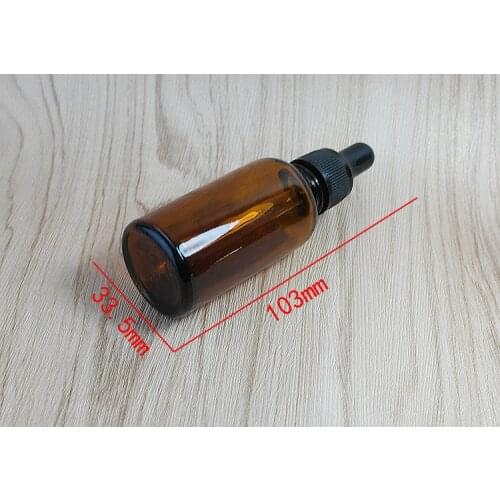20pcs/lot 30ML amber bottle glass with black pipette dropper, amber glass e liquid container, 30ml dropper bottle