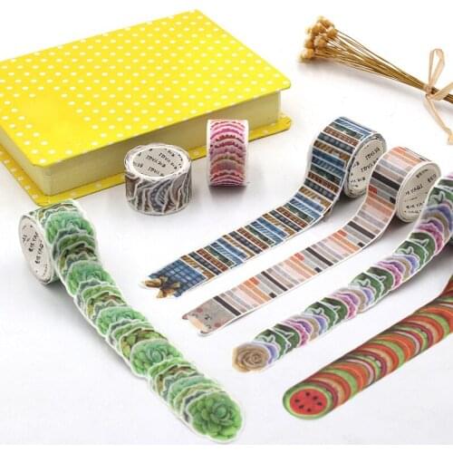 200PCS/Roll Flower Petals Washi Tape DIY Scrapbooking Diary Paper Stickers Roll Cute Adhesive Paper Tape Stationery Sticker
