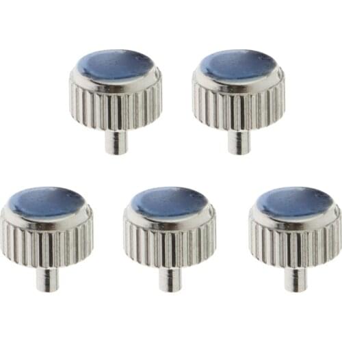 5PCS Silver Dome Flat Head Steel 5mm/6mm Inner Diameter of Pores: 2mm for Watch Repair