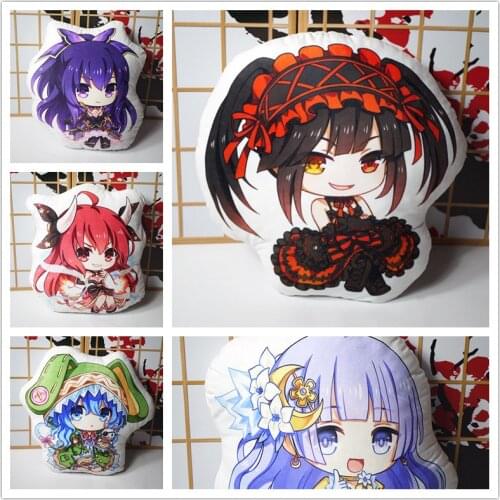 Anime DATE A LIVE figure pillow toy Yatogami Tohka Tokisaki Kurumi Yoshino plush stuffed doll double sided pillow 45cm