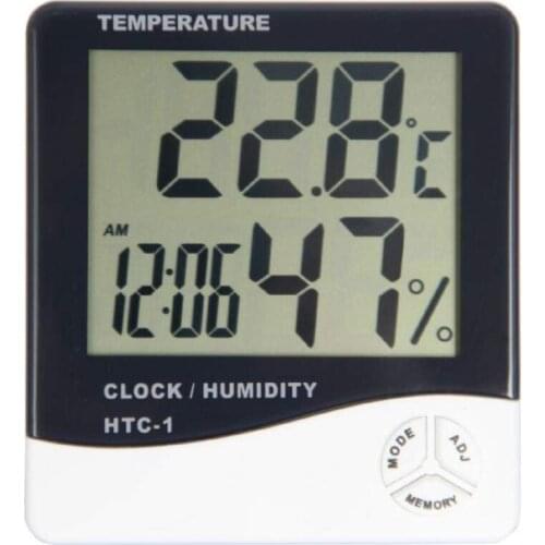 Digital Thermometer Hygrometer Clock Alarm Calendar Large Screen Desktop Stand Wall Temperature Humidity Meter Gift