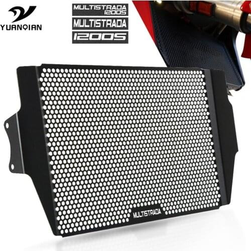 For Ducati Multistrada 1200S Granturismo/Pikes Peak/Touring Multistrada1200 Aluminum Radiator Grille Grill Cover Guard Protector