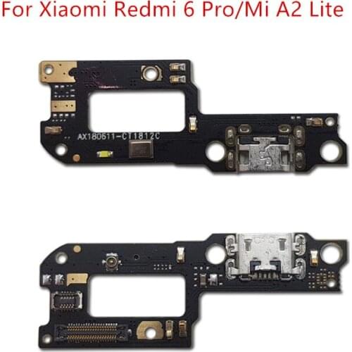 For Xiaomi Redmi 6 Pro/Mi A2 Lite USB Charger Port Dock Connector PCB Board Ribbon Flex Cable Charging Port Component Parts